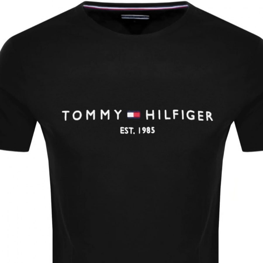 Alternative Image for ProductTommy Hilfiger Logo T Shirt Black2